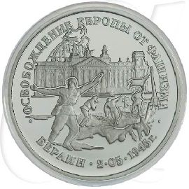 Russland 3 Rubel 1995 Cu/Ni PP 50 Jahre Befreiung Berlin