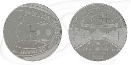 5 Euro Münze Italien 2004 Fußball WM Münze Vorderseite und Rückseite zusammen