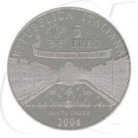 Italien 5 Euro Silber 2004 PP in Kapsel Fußball WM 2006 BRD