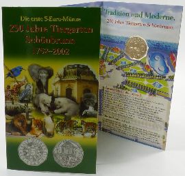 5 Euro Österreich 2002 Schönbrunn Folder