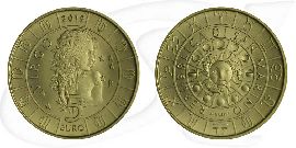 5 Euro San Marino 2019 Jungfrau Münze Vorderseite und Rückseite zusammen