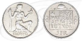 5-franken-muenze-1936-wehranleihe Münze Vorderseite und Rückseite zusammen