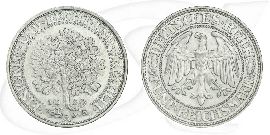 5 Reichsmark Eichbaum 1929 A Münze Vorderseite und Rückseite zusammen