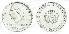 5 Reichsmark Lessing 1929 A Münze Vorderseite und Rückseite zusammen