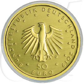 Deutschland 50 Euro Gold 2019 G st OVP Hammerflügel ohne Zertifikat