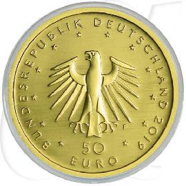 Deutschland 50 Euro Gold 2019 F st OVP Hammerflügel