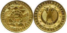 BRD 100 Euro 2002 D OVP Einführung des Euro Anlagegold 15,55g fein
