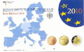 BRD Kursmünzensatz 2010 A PP (Spgl) OVP zu nominell 5,88 Euro