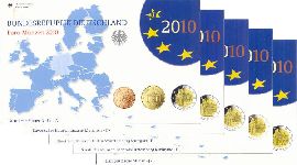 BRD Kursmünzensatz PP (Spgl) OVP 2010 ADFGJ komplett