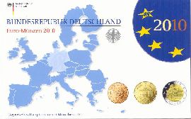 BRD Kursmünzensatz 2010 D PP (Spgl) OVP zu nominell 5,88 Euro