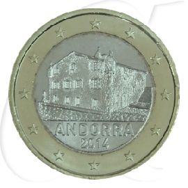 Andorra 1 Euro Kursmünze 2014 st Casa de la Vall