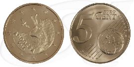 Andorra 5 Cent Kursmünze 2014 st Pyrenäen-Gämse und Bartgeier