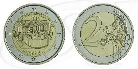 Andorra 2016 2 Euro Münze Vorderseite und Rückseite zusammen