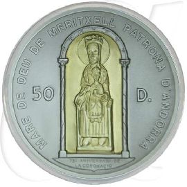 Andorra 50 Diner 1996 st Madonna von Meritxell Münzen-Bildseite