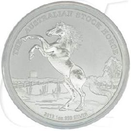 Australien 1$ 2013 BU Silber fein Stock Horse