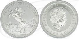 Australien 1$ 2013 BU Silber fein Stock Horse
