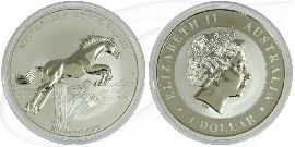 Australien 1$ 2015 BU Silber fein Stock Horse