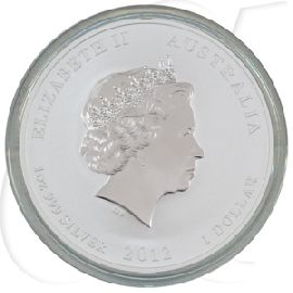 Australien 1 Dollar 2012 BU Silber Purpur Drache ANDA CoinShow Brisbane