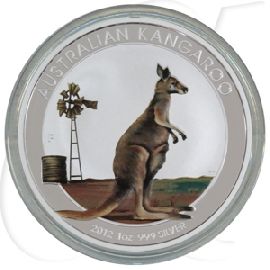 Australien 1$ 2012 Känguru AG PP Farbe Coin Show Special Peking