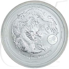 Australien 1 Dollar 2012 BU Silber Lunar II Jahr des Drachen Privymark Löwe