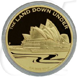 Australien 200 Dollar 2013 PP 2 oz Gold Down Under Opernhaus Sydney