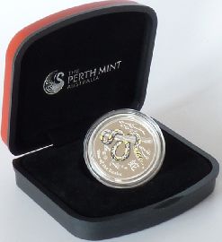 Australien 50 Cent 2013 PP Silber Lunar II Jahr der Schlange Farbe
