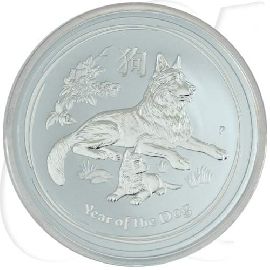 Australien 1 Dollar 2018 BU Silber Lunar II Jahr des Hundes