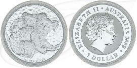 Australien Koala 2008 BU 1 Dollar Silber