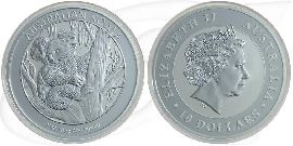 Australien Koala 2013 BU 10 Dollar Silber Münze Vorderseite und Rückseite zusammen