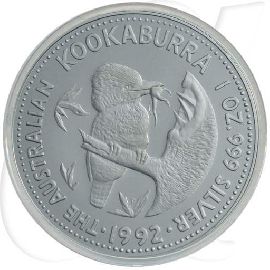 Australien Kookaburra 1992 1 Dollar Silber 1oz PP