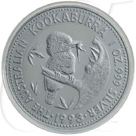 Australien Kookaburra 1993 1 Dollar Silber 1oz st