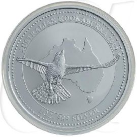 Australien Kookaburra 2002 1 Dollar Silber 1oz st Münzen-Bildseite