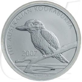 Australien Kookaburra 2007 1 Dollar Silber 1oz st Münzen-Bildseite
