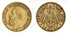 Baden 1898 10 Mark Gold Deutschland Münze Vorderseite und Rückseite zusammen