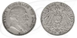 Baden 1903 2 Mark Friedrich Kaiserreich Deutschland Münze Vorderseite und Rückseite zusammen
