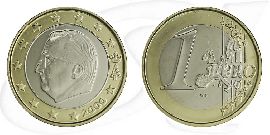 Belgien 2000 1 Euro Umlaufmünze Kursmünze Münze Vorderseite und Rückseite zusammen