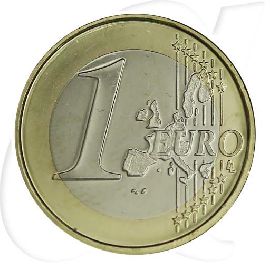 Belgien 2000 1 Euro Umlaufmünze Kursmünze Münzen-Wertseite