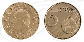 Belgien 2000 5 Cent Umlauf Kurs Münze Vorderseite und Rückseite zusammen