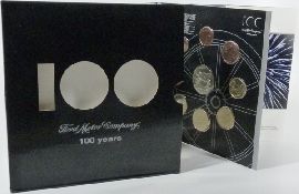Belgien Kursmünzensatz 2003 100 Jahre Ford im Folder originalverpackt