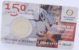 Belgien 2014 Rotes Kreuz 2 Euro 150 Jahre OVP
