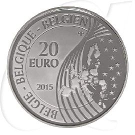Belgien 20 Euro 2015 PP in Kapsel Raub der Europa Fabulous 15