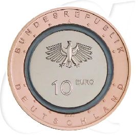 Deutschland 10 Euro 2020 A (Berlin) st farbloser Ring An Land