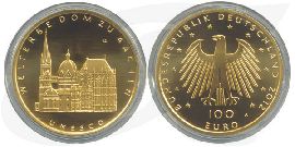 BRD 100 Euro 2012 A st OVP Dom zu Aachen Anlagegold 15,55g fein