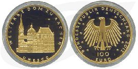 BRD 100 Euro 2012 J st OVP Dom zu Aachen Anlagegold 15,55g fein