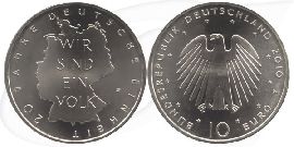 BRD 10 Euro Silber 2010 A 20 Jahre Deutsche Einheit st