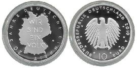 BRD 10 Euro Silber 2010 A 20 Jahre Deutsche Einheit PP (Spgl)