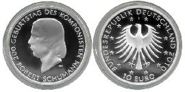 BRD 10 Euro Silber 2010 J 200. Geb. Robert Schumann PP (Spgl)