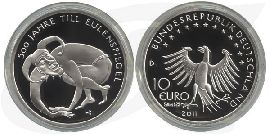 BRD 10 Euro Silber 2011 D 500 Jahre Till Eulenspiegel PP (Spgl)
