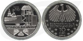 BRD 10 Euro Silber 2011 J 100 Jahre Hamburger Elbtunnel PP (Spgl)