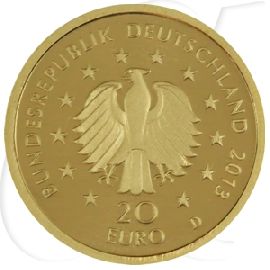 BRD 20 Euro 2013 Deutscher Wald Kiefer D (München) Gold 3,89g fein